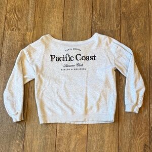 Grey Off-the-Shoulder Sweatshirt
